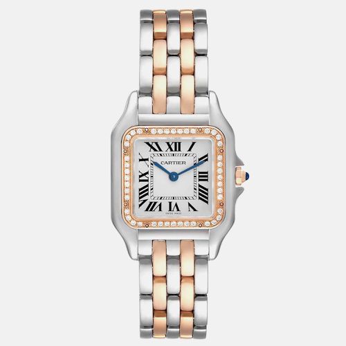 Panthere Medium Steel Rose Gold Diamond Ladies Watch W3PN0007 29 x 37 mm - Cartier - Modalova