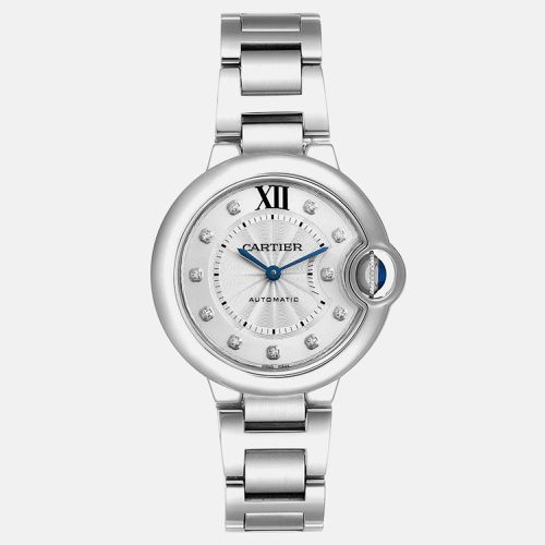 Ballon Bleu 33 Diamond Dial Steel Ladies Watch WE902074 - Cartier - Modalova