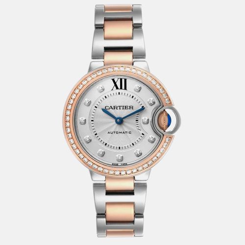 Ballon Bleu Diamond Rose Gold Steel Ladies Watch WE902077 - Cartier - Modalova