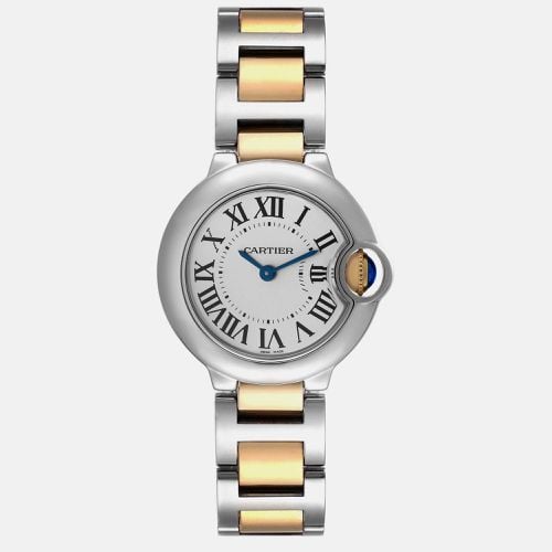 Ballon Bleu 28mm Steel Yellow Gold Ladies Watch W69007Z3 - Cartier - Modalova