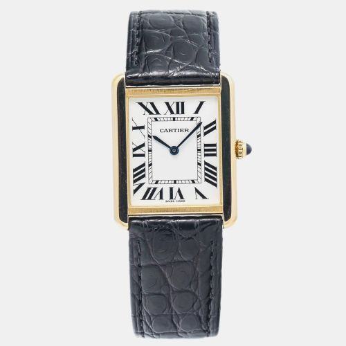 Yellow Gold Tank Solo W1018855 Quartz Women's Wristwatch 28mm - Cartier - Modalova