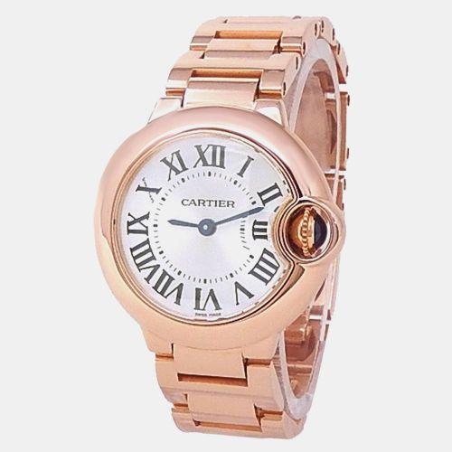 Ballon Bleu W69002Z2 Quartz 18k Rose Gold Diamond Women's Wristwatch 28 mm - Cartier - Modalova