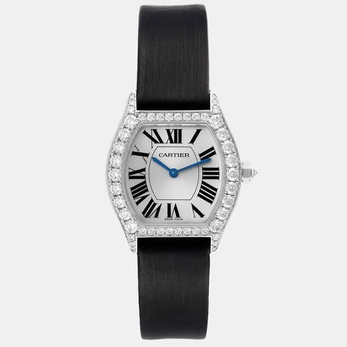 Cartier Silver 18k White Gold Tortue WA507231 Manual Winding Women's Wristwatch 28 mm - Cartier - Modalova