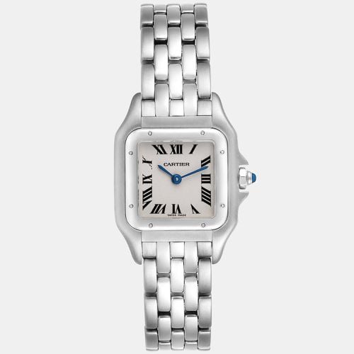 Cartier Panthere Small Silver Dial Steel Ladies Watch W25033P5 - Cartier - Modalova