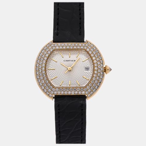 Cartier Silver 18k Yellow Gold Ellipse WB601251 Quartz Women's Wristwatch 32 mm - Cartier - Modalova