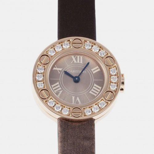 Cartier Brown 18k Rose Gold Love WE801331 Quartz Women's Wristwatch 23 mm - Cartier - Modalova