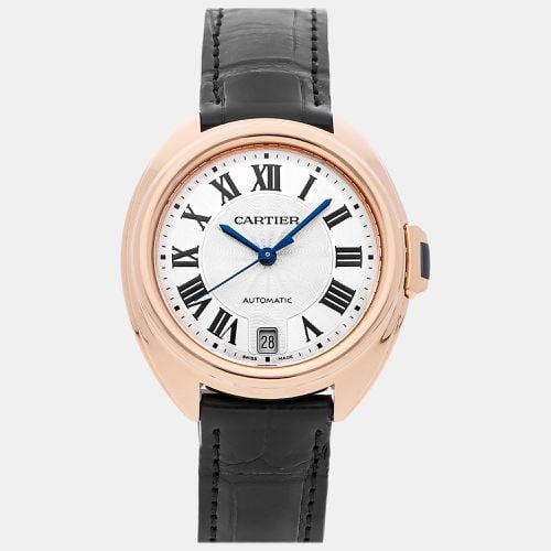 Cartier Silver 18k Rose Gold Cle de Cartier WGCL0013 Automatic Women's Wristwatch 35 mm - Cartier - Modalova