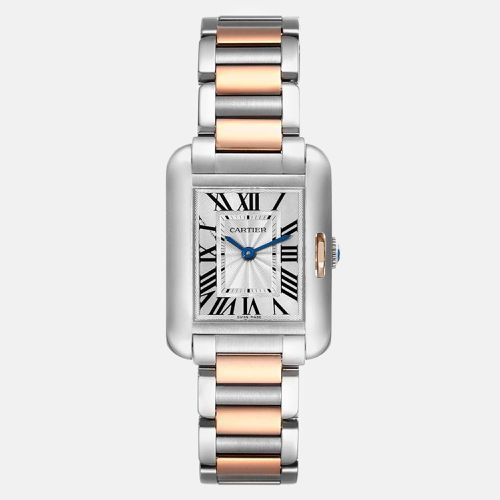 Cartier Tank Anglaise Small Steel Rose Gold Ladies Watch W5310036 30.2 mm x 22.7 mm - Cartier - Modalova