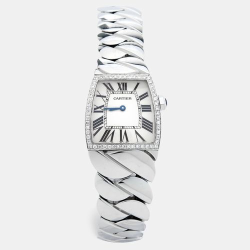 Cartier Silver Stainless Steel Diamond La Dona W660022I Women's Wristwatch 28 mm - Cartier - Modalova