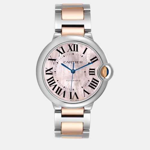 Cartier Ballon Bleu Steel Rose Gold Mother Of Pearl Ladies Watch 36 mm - Cartier - Modalova