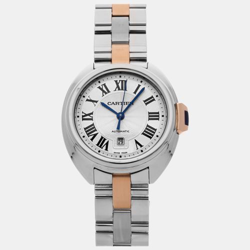 Cartier Silver Stainless Steel Cle de Cartier W2CL0004 Automatic Women's Wristwatch 31 mm - Cartier - Modalova