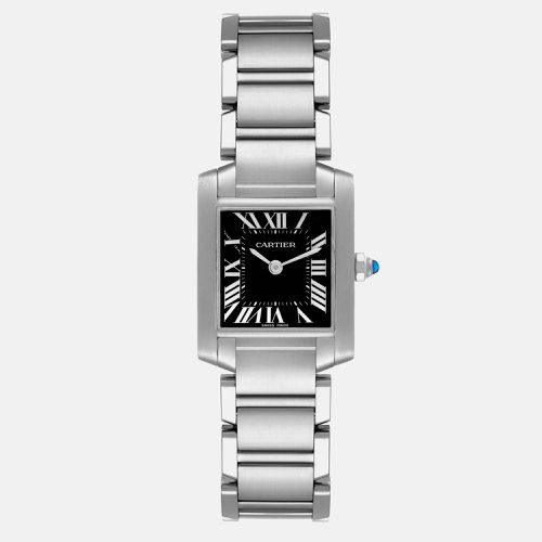 Cartier Tank Francaise Black Dial Steel Ladies Watch W51026Q3 20.0 mm x 25.0 mm - Cartier - Modalova