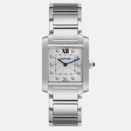 Cartier Tank Francaise Midsize Diamond Steel Ladies Watch WE110007 25.0 mm X 30.0 mm - Cartier - Modalova