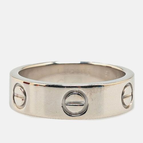 Cartier 18K White Gold Love Band Ring EU 51 - Cartier - Modalova