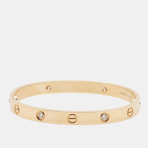 Cartier Love 4 Diamonds 18k Yellow Gold Bracelet 17 - Cartier - Modalova