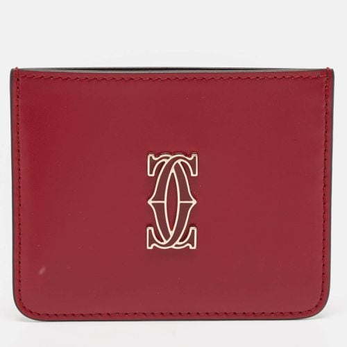 Cartier Red Leather C De Cartier Simple Card Holder - Cartier - Modalova