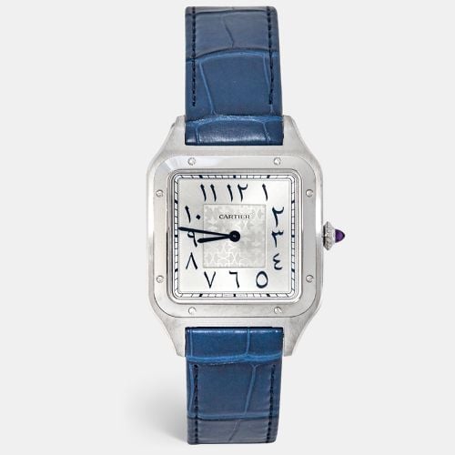 Cartier Santos Dumont Platinum Limited Edition Arabic WGSA0086 Men's Watch 36 MM - Cartier - Modalova