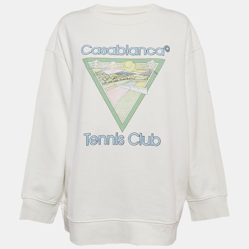 Printed Cotton Tennis Club Sweatshirt L - Casablanca - Modalova
