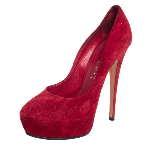 Casadei Red Suede Platform Pumps Size 37 - Casadei - Modalova