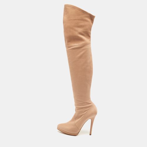 Casadei Beige Leather Over The Knee Boots Size 37.5 - Casadei - Modalova