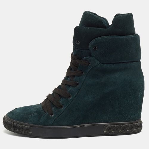 Casadei Teal Suede Lace Up Ankle Boots Size 39 - Casadei - Modalova