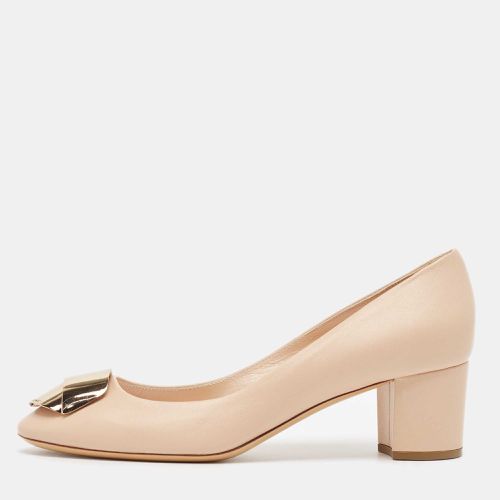 Casadei Beige Leather Block Heel Pumps Size 37 - Casadei - Modalova