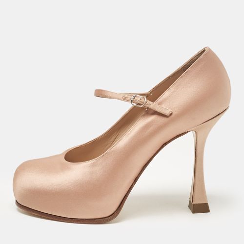 Casadei Pink Satin Platform Mary Jane Pumps Size 40 - Casadei - Modalova