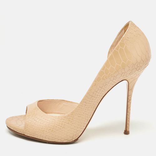 Casadei Beige Python Embossed Leather D'orsay Pumps Size 37.5 - Casadei - Modalova