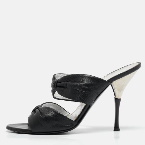 Casadei Black Leather Slide Sandals Size 38 - Casadei - Modalova