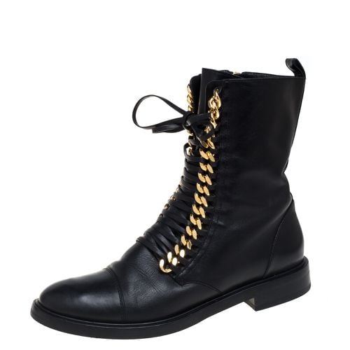 Casadei Black Leather 'City Rock' Ankle Boots Size 41 - Casadei - Modalova