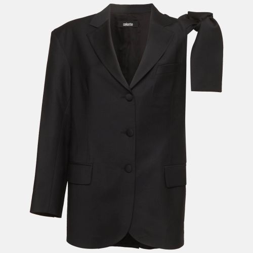 Wool Blend Single Sleeve With Bow Blazer M - Cekette - Modalova