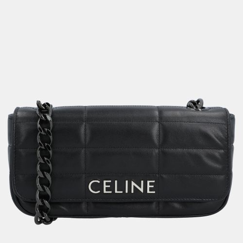 Celine Black Matelassé Leather Chain Shoulder Bag - Celine - Modalova