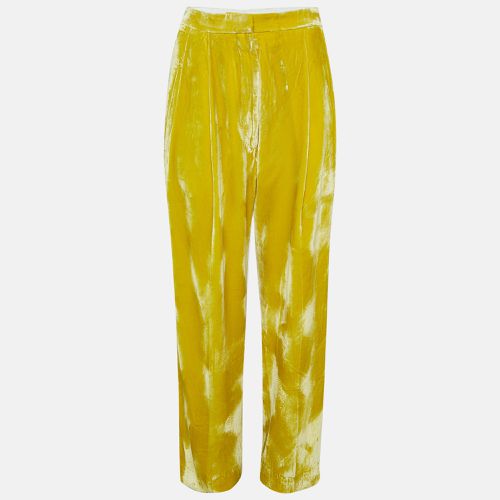 Celine Yellow Velvet Wide-leg Pants M - Celine - Modalova