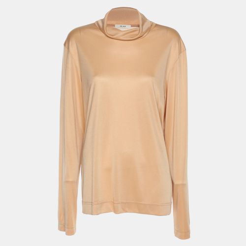 Celine Beige Stretch Knit High Neck Top M - Celine - Modalova