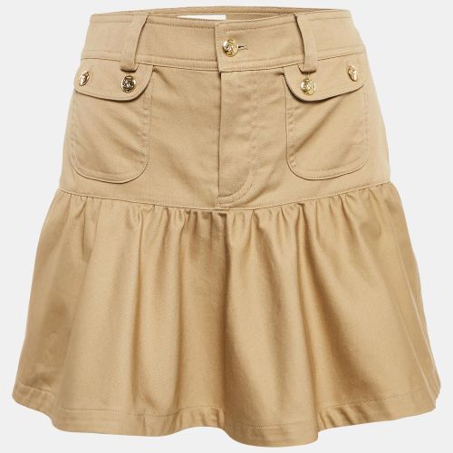 Celine Brown Cotton Flared Mini Skirt S - Celine - Modalova