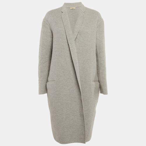 Celine Grey Cashmere Open Front Long Coat S - Celine - Modalova