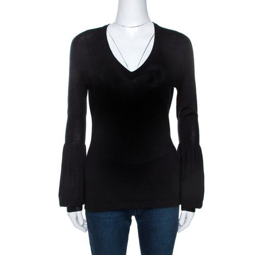 Celine Black Cashmere Knit Long Sleeve Top M - Celine - Modalova