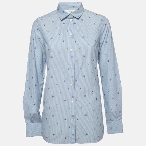 Celine Blue Pinstripe Patterned Cotton Buttoned Up Shirt L - Celine - Modalova