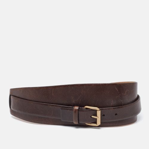 Celine Brown Leather Buckle Waist Belt S - Celine - Modalova