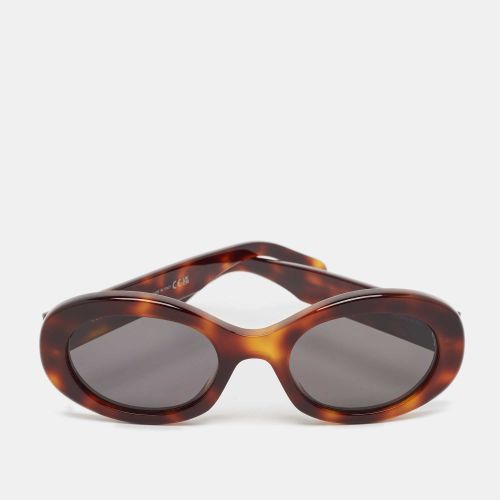 Tortoise Dark CL40194U Triomphe Oval Sunglasses - Celine - Modalova