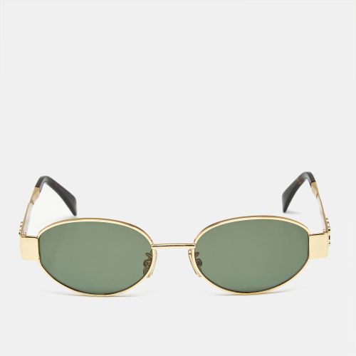 Celine Black/Gold CL40235U Triomphe Oval Sunglasses - Celine - Modalova