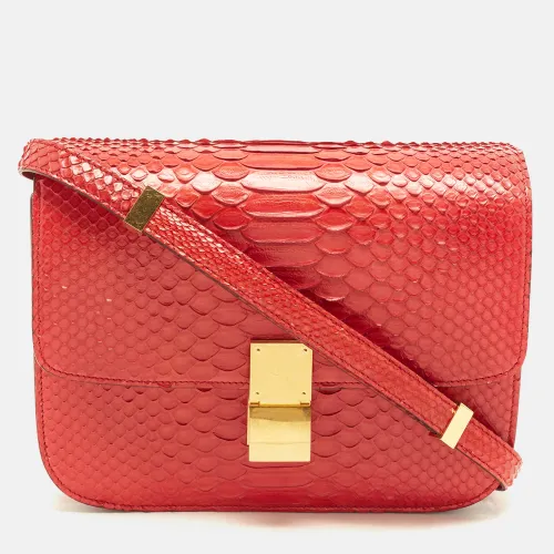 Classic Box Medium Python Shoulder Bag - Celine - Modalova