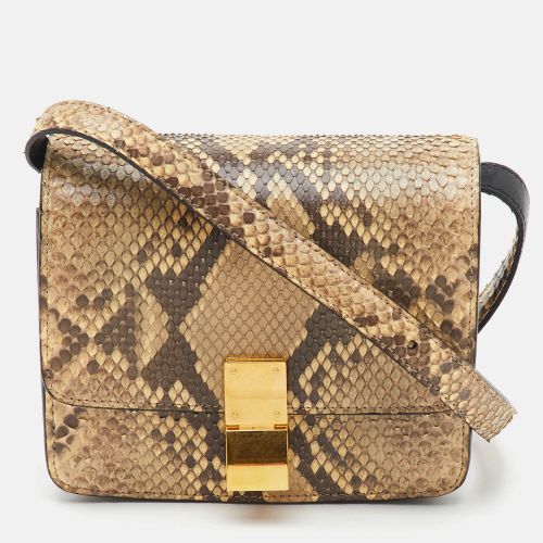 Classic Box Small /Brown Python Flap Shoulder Bag - Celine - Modalova