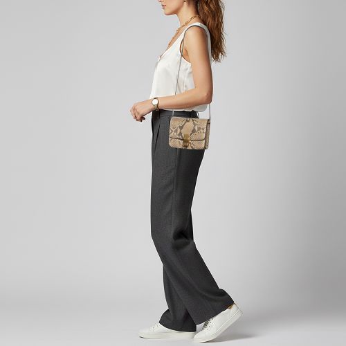 Classic Box Small /Brown Python Flap Shoulder Bag - Celine - Modalova