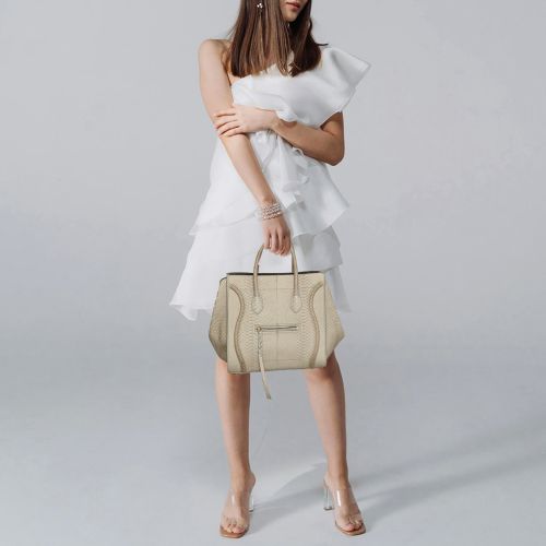Phantom Luggage Medium Python Leather Tote - Celine - Modalova