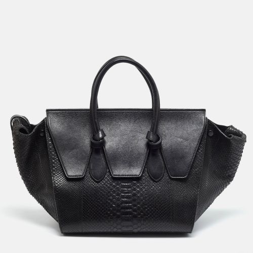 Tie Leather and Python Tote - Celine - Modalova