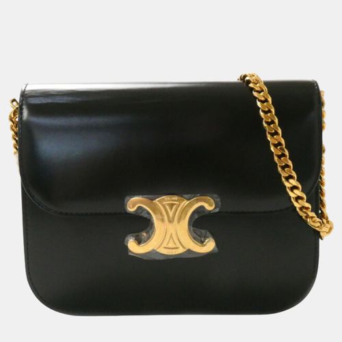 Celine Black Leather Onesize Triomphe Shoulder Bag - Celine - Modalova