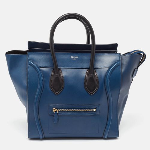 Navy /Black Leather Mini Luggage Tote - Celine - Modalova