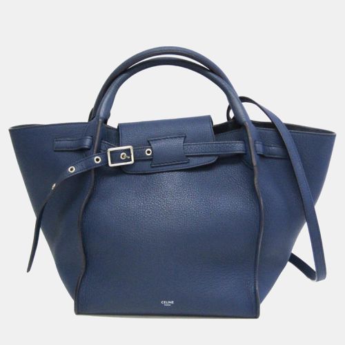 Celine Navy Blue Leather Small Big Bag Shoulder Bag - Celine - Modalova