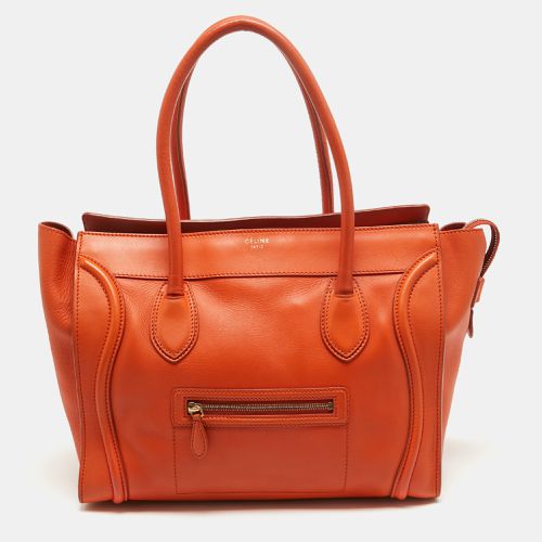 Celine Orange Leather Shoulder Luggage Tote - Celine - Modalova